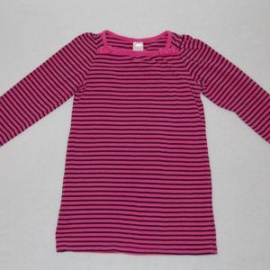 Gymboree Girls Size 5, Pink Black Striped Cotton Dress